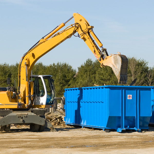 are there any restrictions on where a residential dumpster can be placed in Anniston